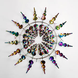 LEVERT Su Geçirmez Metal Rüzgar Çarkı 30CM Çaplı Dış Mekan Kinetik Heykel <span class=keywords><strong>3D</strong></span> Rüzgar Yakalayıcı Bahçe Veranda Dekoru - Product Image 3