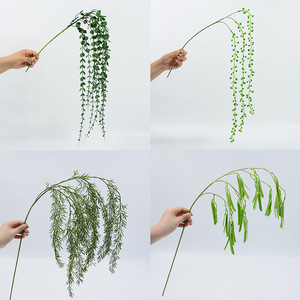 Plantes artificielles suspendues Dongchen Crafts, longues branches en plastique pour décoration de mariage, style forêt, fleurs en soie - Product Image 5