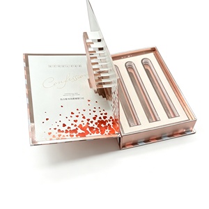Boîtes cadeaux personnalisées pour rouge à <span class=keywords><strong>l</strong></span>èvres, boîtes rigides à <span class=keywords><strong>3</strong></span> compartiments pour ensembles cosmétiques et <span class=keywords><strong>de</strong></span> beauté, boîte en carton rigide <span class=keywords><strong>de</strong></span> luxe - Product Image 5