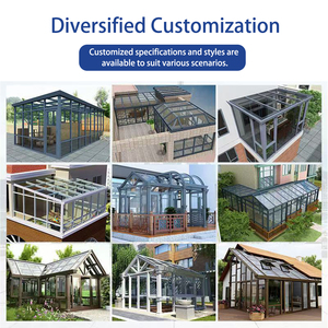 Pergola moderne personnalisée, résistante au vent, pour l'extérieur, avec toit plat, véranda en verre, structure en aluminium, autoportante, préfabriquée, <span class=keywords><strong>solarium</strong></span> - Product Image 4