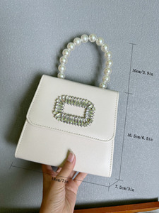 Nouveauté 2025 Sac carré décontracté élégant pour femmes, doté d'une boucle carrée en strass délicate - Product Image 3