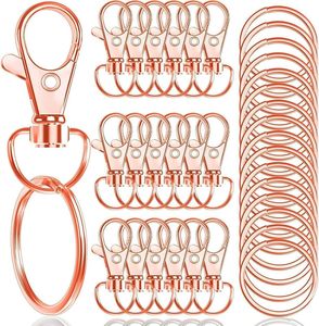 PCS Premium Swivel <b>Snap</b> <b>Hooks</b> With Key Rings Metal Lanyard Keychain <b>Hooks</b> Lobster Clasps For Key Jewelry DIY Crafts Rose Gold In - Product Image 1