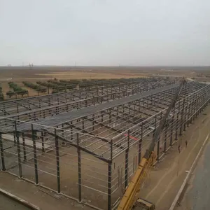 Prefabrik hall çerçeve çelik yapı depo atölye süpermarket Hangar için özel tasarım çelik yapı bina