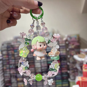BUER Série Enfance 2026 Nouveaux accessoires automobiles : Breloques pour téléphone et sac, Porte-clés en métal, Perles de sangle en cristal, Lanière - Product Image 6