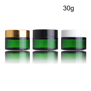 Barattoli in Vetro Verde Rotondi di Alta Qualità con Coperchio a Vite in Plastica, Personalizzabili, 1oz 2oz 3oz 4oz - Product Image 2
