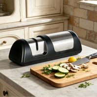 Aiguiseur de couteaux manuel haute performance Hiamea H1050 pour la maison et la cuisine, 1 étape, diamant, écologique