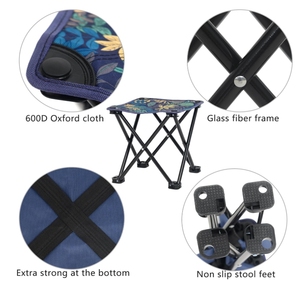 Tabouret de camping d'extérieur avec sac de rangement, tabouret pliable pour la pêche, le camping et les fêtes en plein air - Product Image 6