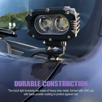 Kit de supports de montage de capot en métal pour lampe à LED/Supports d'éclairage de capot de fossé compatibles avec Toyo-ta 4-Runner 2010 +.