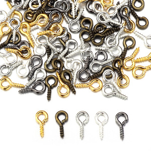 Vis à œillets pour la fabrication de colliers, plaquées fer, paquet de 1000 pièces, Y-01 - Product Image 1