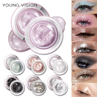 Fard à paupières gel très populaire, application instantanée, fini nacré éclatant, 7 couleurs disponibles