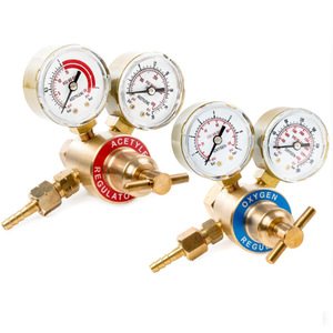 Régulateur d'oxygène et d'acétylène WQ à double manomètre CGA540 CGA200, kit de soudage et de découpe à deux étages, manomètre de pression 2,525 MPa - Product Image 2