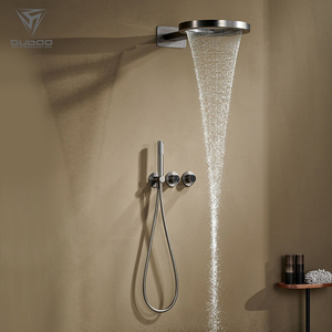 Nuovo Design pistola da <span class=keywords><strong>bagno</strong></span> grigio ottone rubinetto doccia calda fredda a parete sistemi di doccia a pioggia nascosti - Product Image 1