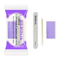 Outils pour les ongles à usage unique de qualité supérieure, ensemble de manucure 3 en 1, 200 kits
