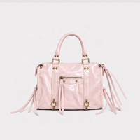Tas Mini Gaya Biker Retro dengan Ritsleting dan Hiasan Rumbai, Tas Selempang & Crossbody Fashion Jalanan untuk Wanita
