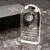 유리 크리스탈 시계 테이블 오피스 웨딩 선물 크리스탈 큐브 시계