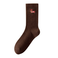 Chaussettes pour femmes en forme de teckel, chaudes et douillettes pour l'hiver, chaussettes de maternité en polaire corail épaisses, au-dessus du genou, en stock
