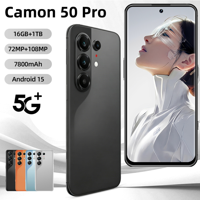Camon50 Pro 2026 Hot Global Version 5G Android Smart Phone 16GB 1TB 7.3 Inch Large Battery Unlocked Business Face