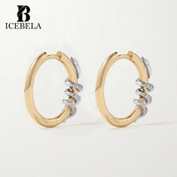 Boucles d'oreilles créoles en argent sterling 925 au design unique, motif serpent torsadé, zircon, bijoux fins et tendance pour filles, vente en gros