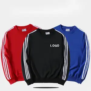Fashion Plain Black Sweatshirt Custom Logo Oversize Sweatshirt High Quality Pullover Sweatshirt Without Hood