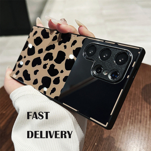 เคสโทรศัพท์กระจกแต่งหน้า INS ลายเสือดาวสำหรับ <span class=keywords><strong>Samsung</strong></span> S25 S24 S23 <span class=keywords><strong>S21</strong></span> S22 PLUS สุดสร้างสรรค์เคสแข็งกันกระแทก - Product Image 1
