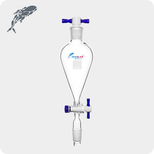 Joan laboratório 2000ml funil separatório de vidro forma de pear com rolha de ptfe - Product Image 1