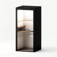 Cabine téléphonique individuelle moderne avec structure métallique pour l'intimité acoustique en intérieur dans les immeubles de bureaux et les entrepôts