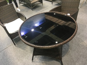 Set di Mobili <span class=keywords><strong>da</strong></span> <span class=keywords><strong>Giardino</strong></span> Moderni ed Ecologici in <span class=keywords><strong>Rattan</strong></span> -- Tavolo e <span class=keywords><strong>Sedie</strong></span> <span class=keywords><strong>da</strong></span> Patio Resistenti e Impermeabili per Caffè - Product Image 2