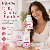 Complément alimentaire de beauté au collagène en capsules dures, marque privée OEM, 240 unités, pour adultes