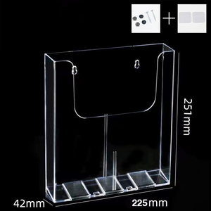 Tường mountable Acrylic tài liệu tài liệu tài liệu chủ Pocket <span class=keywords><strong>Brochure</strong></span> chủ Acrylic treo tường Văn Học hiển thị đứng - Product Image 2