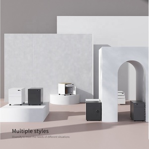 Tủ đựng đồ văn phòng di động bằng gỗ Melamine E1, có <span class=keywords><strong>2</strong></span>-3 ngăn kéo, có khóa - Product Image 2