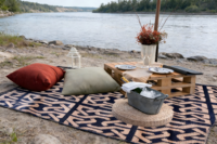 Maßgefertigter PP-Kunststoff Wasserdichter Outdoor-Teppich Faltbarer Terrassenteppich für Reisen & Picknicks Großhandel