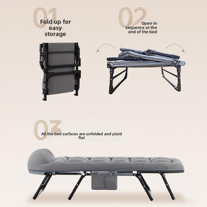 Lit de Camp E-RIKE Pliant et Inclinable pour Intérieur/Extérieur, Hauteur Réglable sur 6 Niveaux, Lit Pliant Portable pour Adultes - Product Image 5