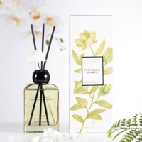 Diffuseur de parfum sans flamme ni alcool 200 ml, huile essentielle de fleur d'oranger, parfum longue durée, design rectangulaire pour la maison