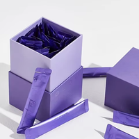 Boîte d'emballage de luxe personnalisée à fermeture magnétique pour suppléments en poudre, collagène, protéines, aliments fonctionnels, sachets et mélanges de boissons