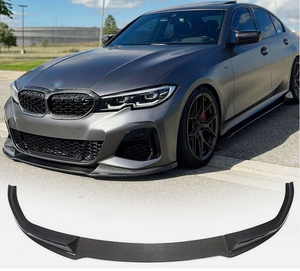 Pour <span class=keywords><strong>BMW</strong></span> Série 3 G20 G28 330i 2020-23, séparateur de pare-chocs avant, becquet, véritable fibre de carbone - Product Image 2