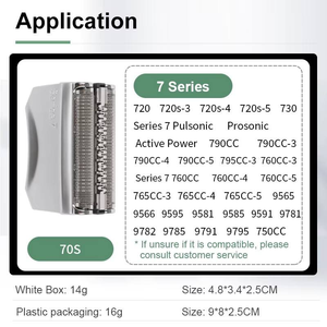 Tête de rasoir à grille lavable de remplacement, compatible avec <span class=keywords><strong>Braun</strong></span> série <span class=keywords><strong>7</strong></span> 70S, lame en maille de configuration haut de gamme - Product Image 5