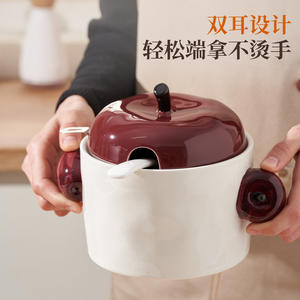 Tarro de aceite de cerámica con tapa, tamaño M, botella de almacenamiento de cocina duradera para aceite de cocina y condimentos - Product Image 5