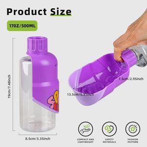 Superdesign Dog <b>Water</b> <b>Bottle</b> 17 Oz Portable With <b>Strap</b> For Travel - Product Image 4