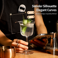 Verre à cocktail Margarita en gros, gobelet à pied haut pour boissons pétillantes, vin de fruits, vin doux, restaurant, bar, utilisation avec logo personnalisé