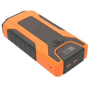 12V 8000Mah Draagbare Lithiumbatterij 600 Amp Auto Jump Starter Met Luchtcompressor Draadloze Oplaadfunctie