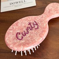 YOYI Brosse à coussin d'air 2025 Nouvelle en acétate rose, respectueuse de l'environnement, sans abîmement des cheveux, mignonne, petite, portable, tendance et robuste