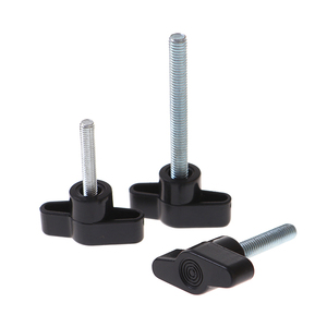 Tornillos de panel cautivos con resorte y perilla grande, montados en ángulo, de óxido negro M3 M4 M5 para acero inoxidable - Product Image 2
