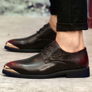 Zapatos de Hombre 2026, Estilo Coreano y Británico, Combinables con Todo, Juveniles, Modernos, Transpirables, de Punta, de Cuero - Product Image 2