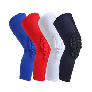 Genouillère en polyester/spandex, design mince à compression, structure alvéolée anti-collision, respirante, antidérapante, option personnalisée - Product Image 2
