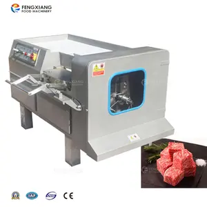 Endüstriyel et şerit tavuk küp dicing kesme makinesi/profesyonel balık tavuk metal kesme makinesi