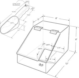 Distributeur de bonbons en acrylique sur mesure, fourni directement par l'usine, avec pelle et support pour les magasins de détail, distributeur de jouets en lucite de 3 gallons, organisateur - Product Image 3
