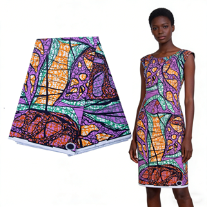 Tissu africain imprimé en coton, textile Ankara <span class=keywords><strong>Java</strong></span>, véritable wax hollandais, <span class=keywords><strong>pagne</strong></span> pour robe de femme pour mariage et fête - Product Image 1