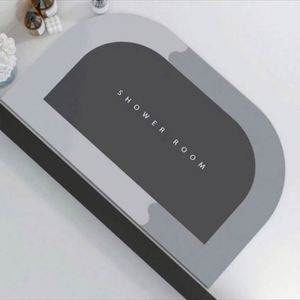 Tapis de bain en diatomite écologique, antidérapant, super absorbant, séchage rapide, impression moderne avec logo personnalisé - Product Image 6