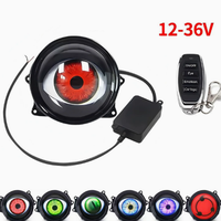 Promotion : Phares LED 12V pour voiture avec éclairage d'ambiance, yeux de démon et lentille de projecteur – Accessoires d'éclairage automobile