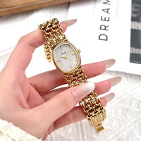 GEDI 52106 Kleid-Uhr Mode Vintage Damen Quarz-Armbanduhr Edelstahl Wasserdicht Luxus-Geschenk Armband Mädchen-Uhren
